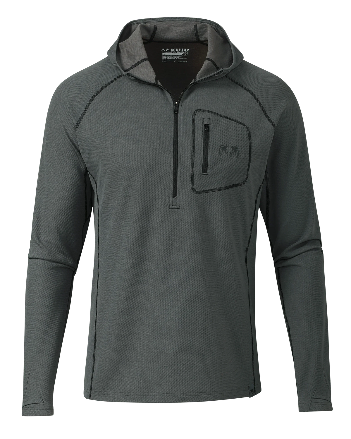 PRO Merino 200 Zip-T Hoodie | Gunmetal