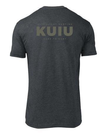KUIU Here to Hunt Back Logo T-Shirt | Charcoal