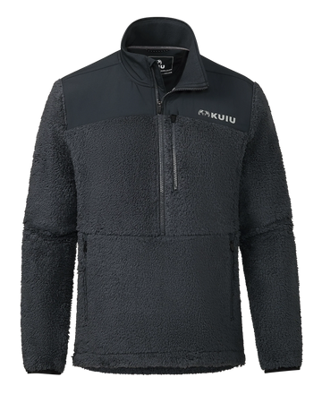 Sherpa Fleece Zip Pullover | Nightfall