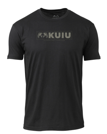 KUIU Topo Block Logo T-Shirt | Black