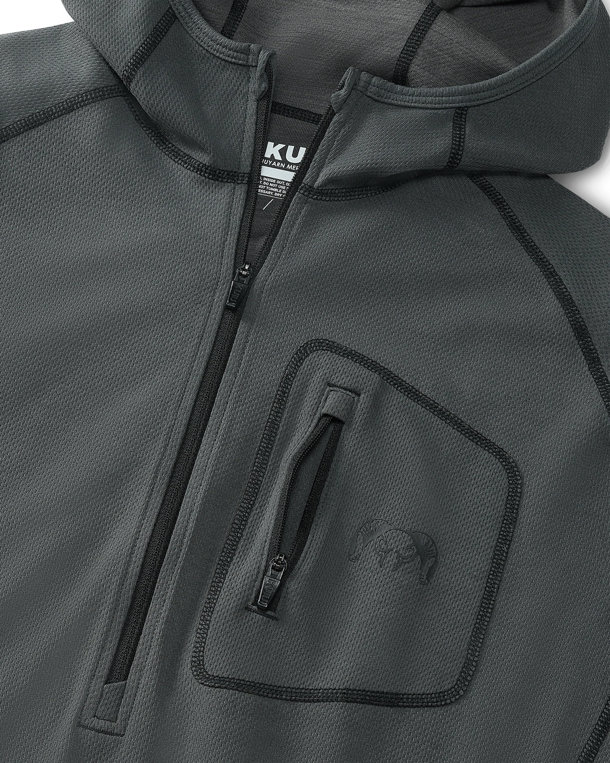 PRO Merino 200 Zip-T Hoodie | Gunmetal