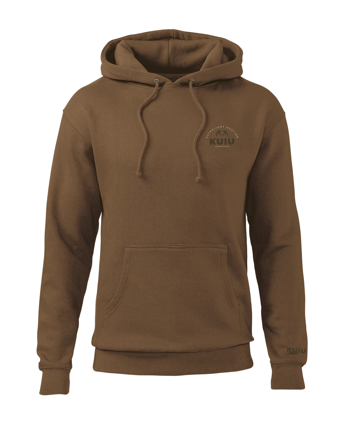 Outlet KUIU Stacked Chest Logo Hoodie | Saddle
