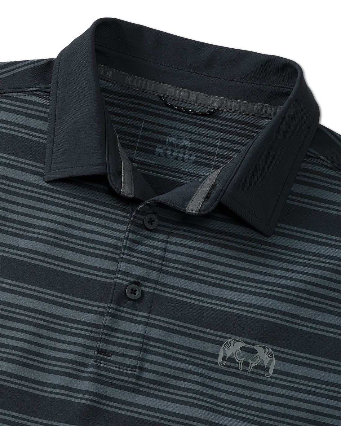 KUIU Performance Polo Stripe | Steel Blue Stripe