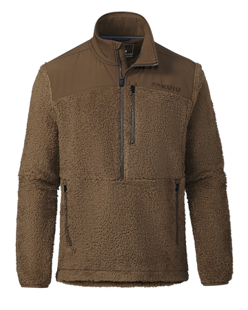 Sherpa Fleece Zip Pullover | Grizzly
