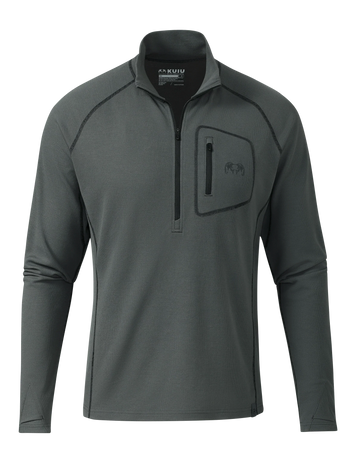 PRO Merino 200 Zip-T | Gunmetal