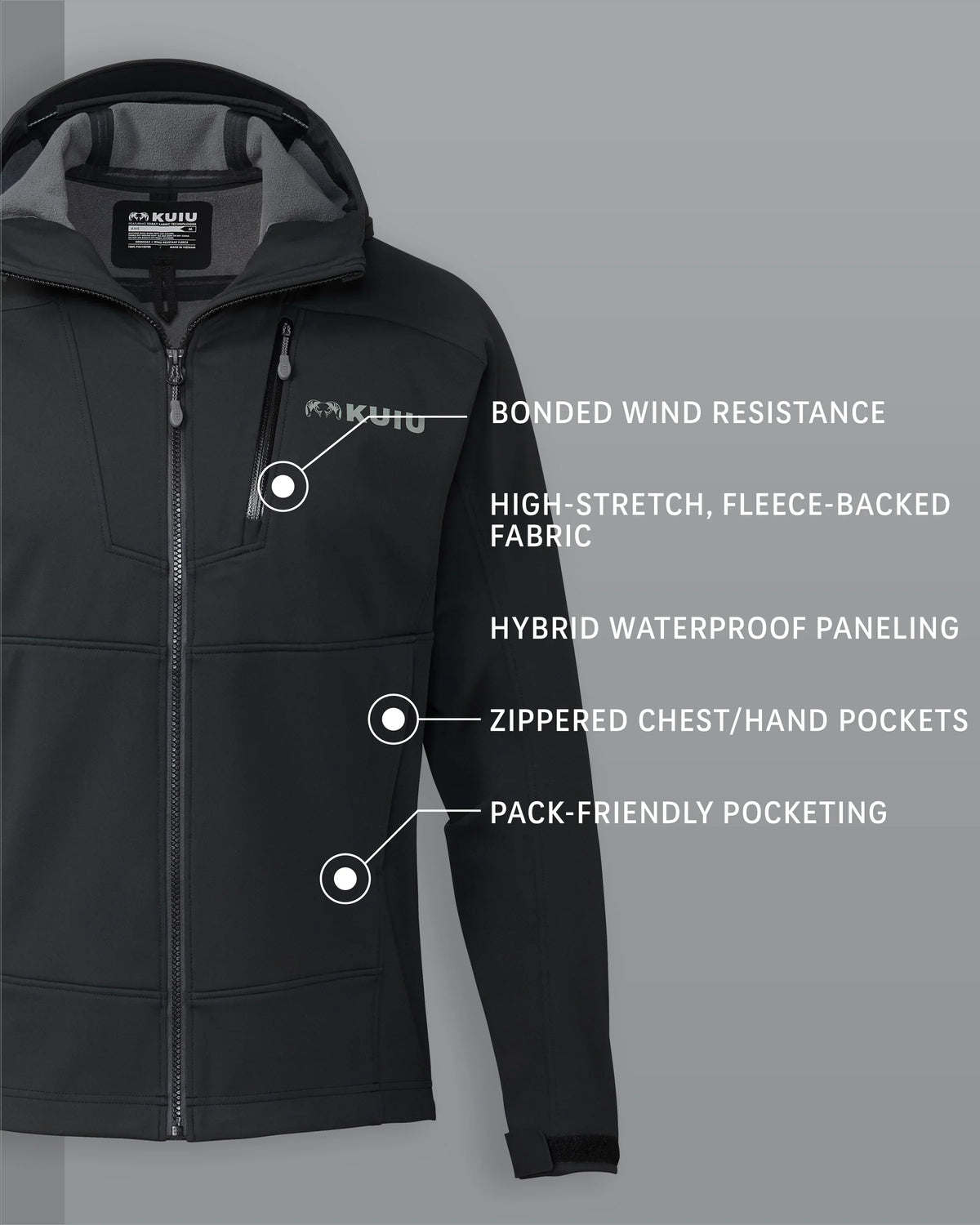 Axis Hybrid Hooded Jacket | Carbon