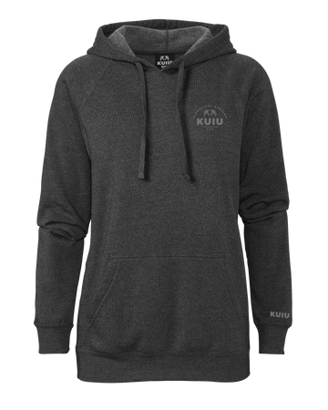 KUIU Women's Stacked Chest Logo Hoodie | Charcoal