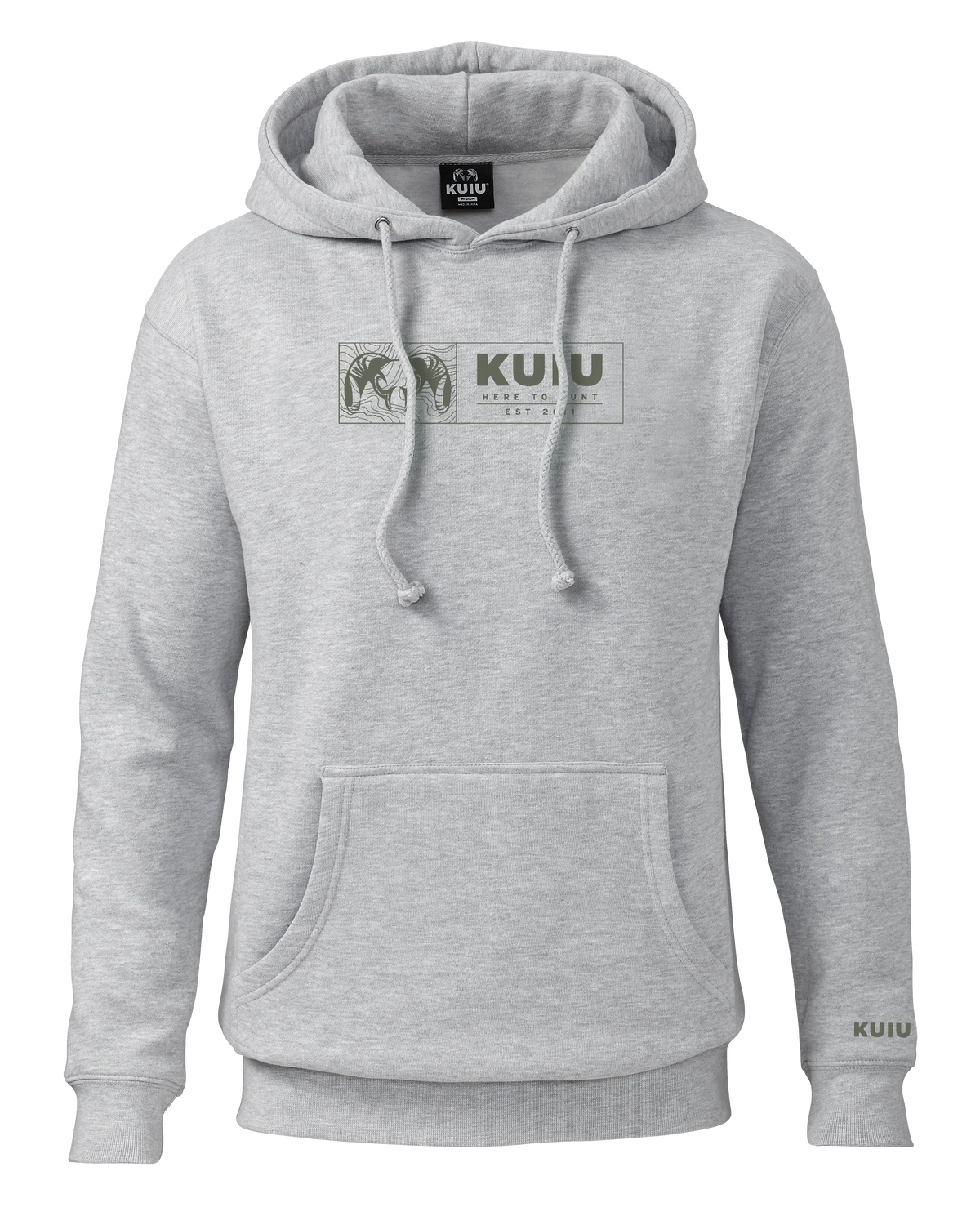 KUIU Topo Block Hoodie | Heather Grey