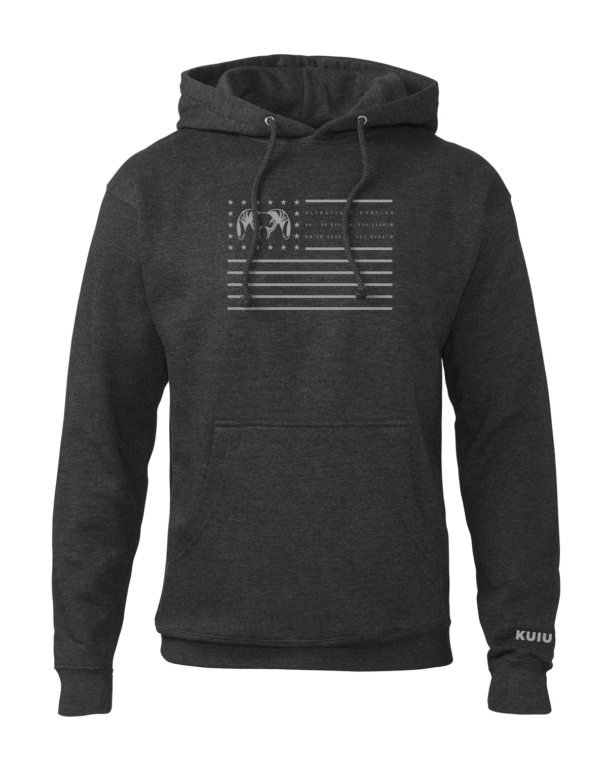 Info Flag Hoodie | Charcoal