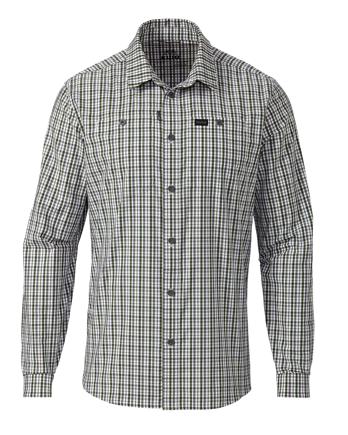 Borrego LS Shirt | Mini Cross Check Verde Plaid