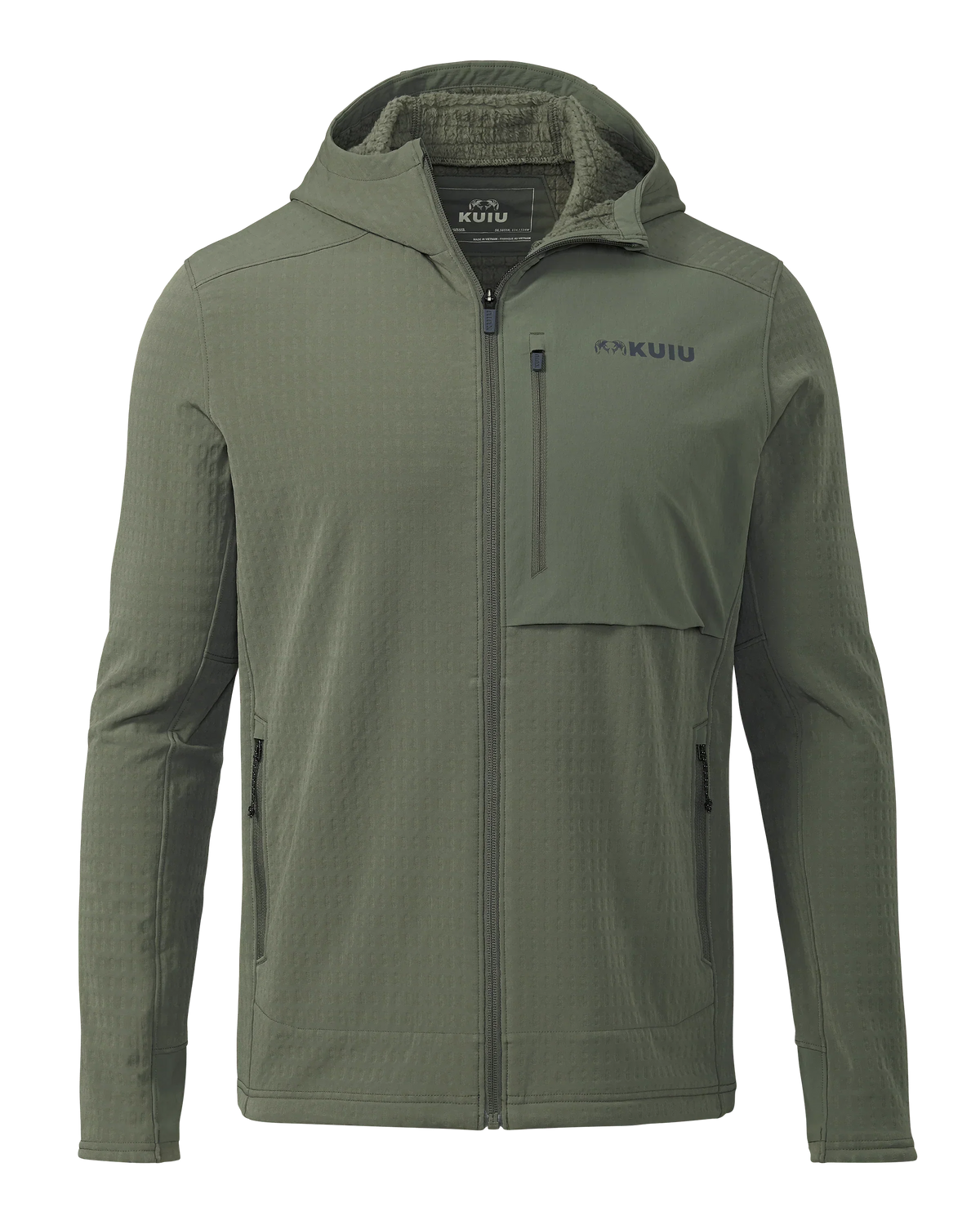 Blockfield Fleece Hoodie | Dark Sage