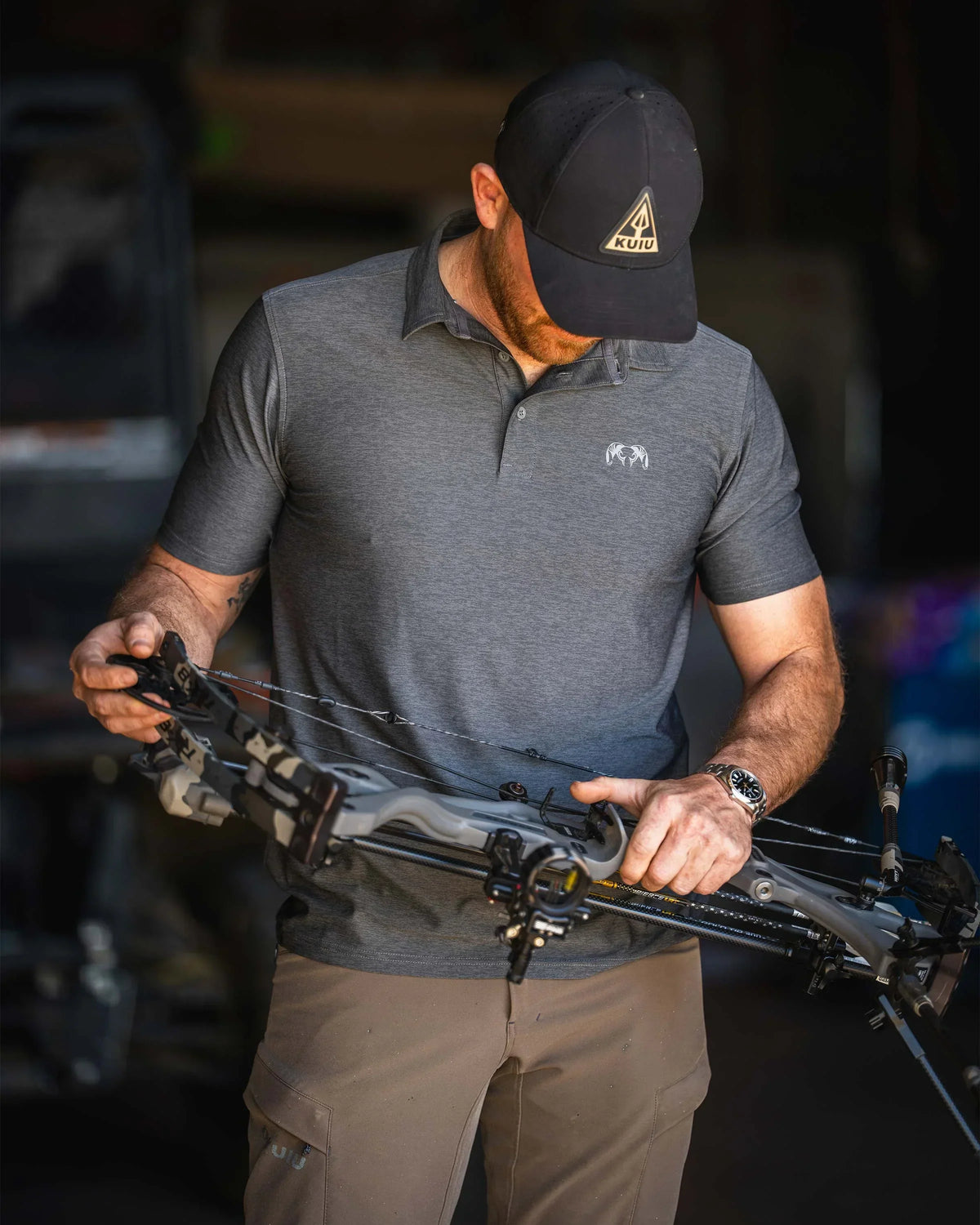 KUIU Performance Polo | Heather Slate
