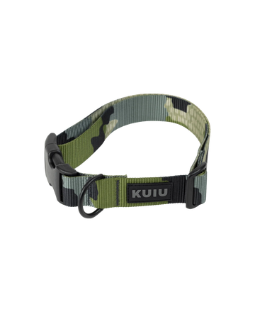 Camo Webbing Dog Collar | Verde