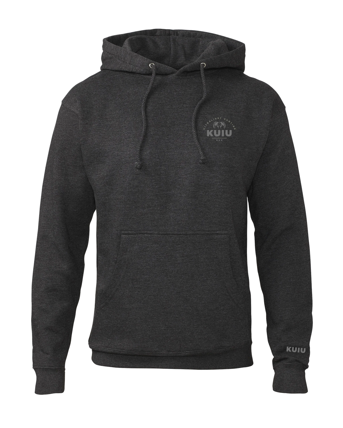 Outlet KUIU Stacked Chest Logo Hoodie | Charcoal