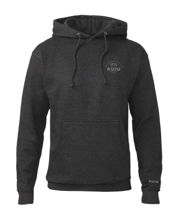 Outlet KUIU Stacked Chest Logo Hoodie | Charcoal