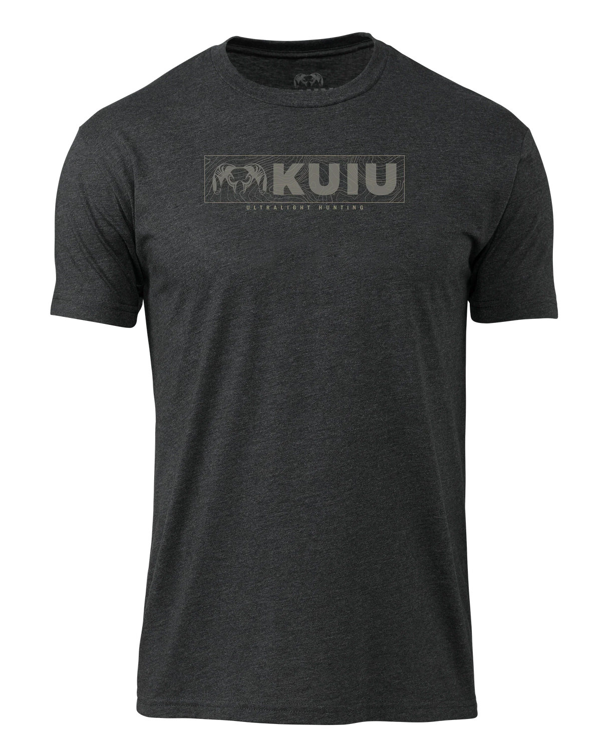 KUIU Topo Block Logo T-Shirt | Charcoal