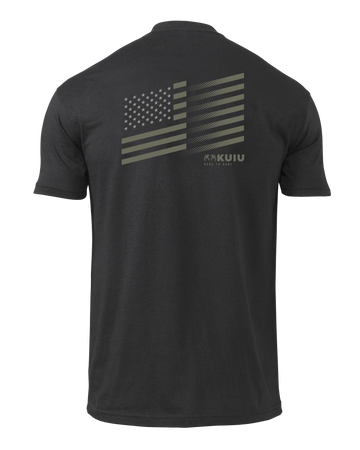KUIU Solid Flag Fade T-Shirt | Black