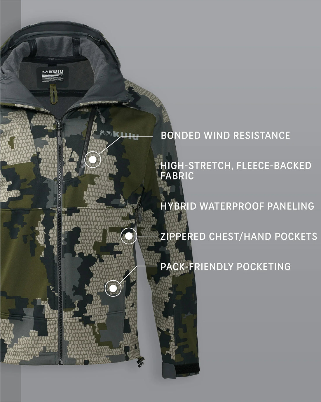 Axis Hybrid Hooded Jacket | Verde