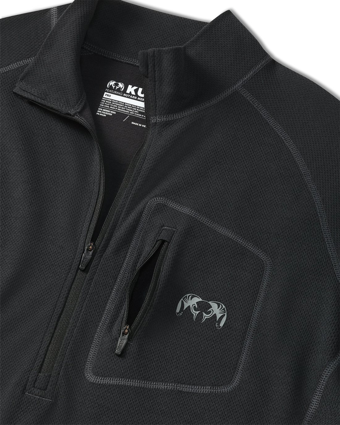 PRO Merino 200 Zip-T | Black