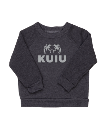 Toddler Stacked Logo Crewneck Sweatshirt | Light Grey
