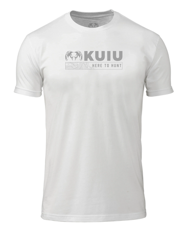 Outlet KUIU Topo Here to Hunt T-Shirt | White