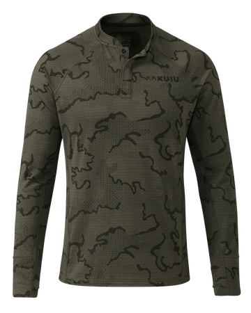 Ridgepoint Fleece Henley | Ash Tonal