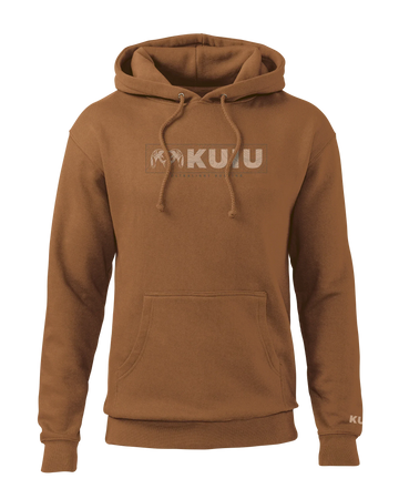 KUIU Topo Block Logo Hoodie | Saddle