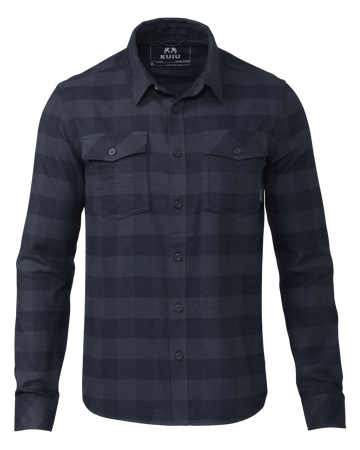 Outlet Field Flannel Shirt | Steel Blue Buffalo Check