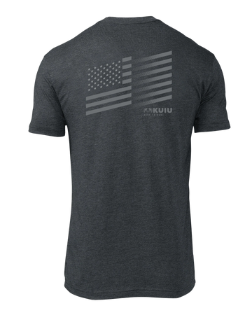 KUIU Solid Flag Fade T-Shirt | Charcoal