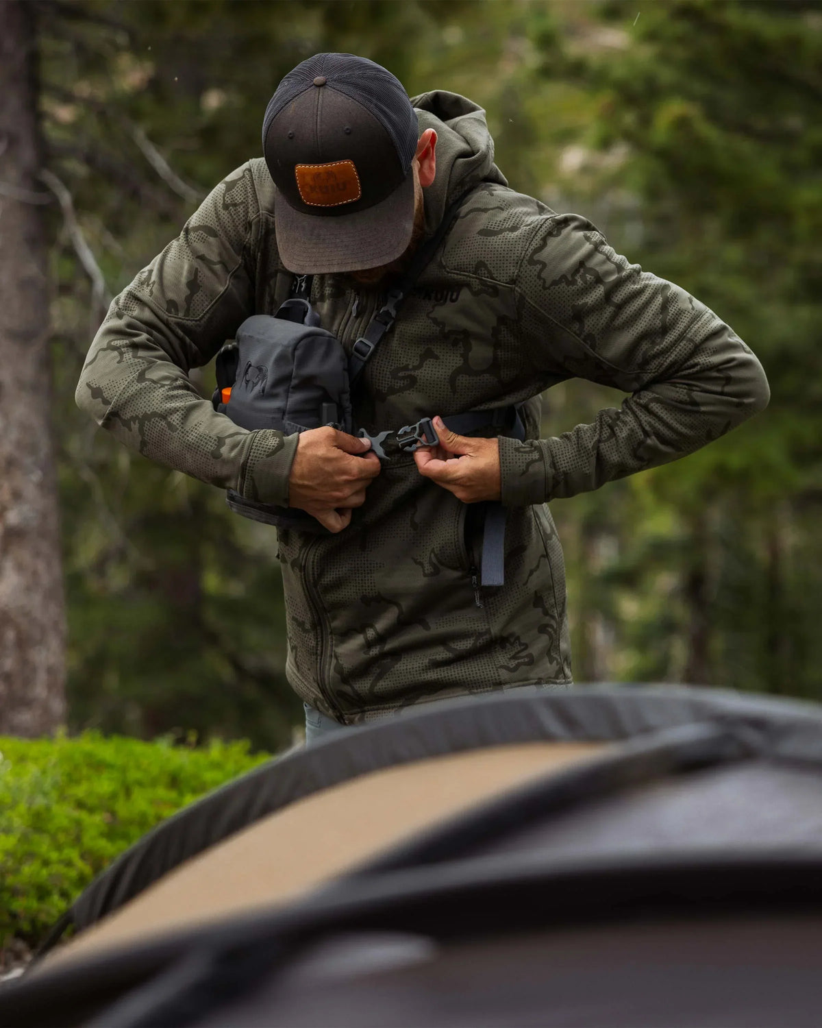 Ridgepoint Fleece Hoodie | Olive Tonal