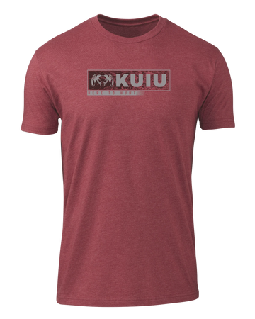 KUIU Here to Hunt Gritstone T-Shirt | Cardinal