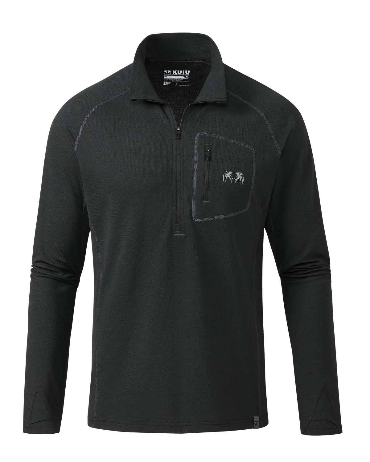 PRO Merino 200 Zip-T | Black