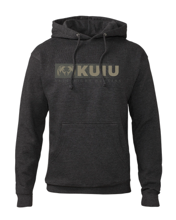 KUIU Distressed Logo Hoodie | Charcoal