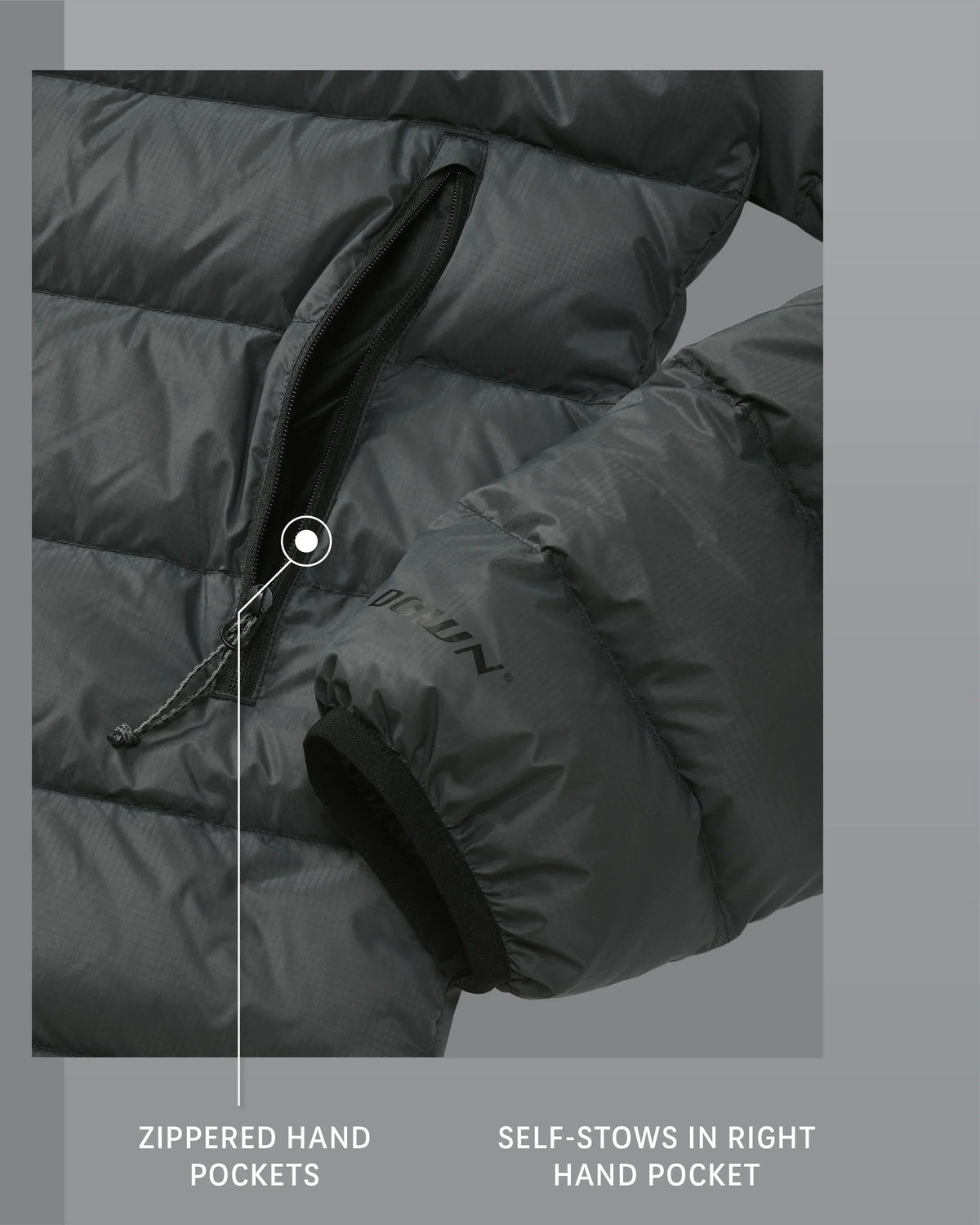 Outlet Super Down LT Jacket | Gunmetal